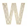 LETTRE W EN BOIS GEANTE AJOUREE