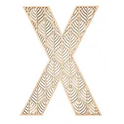 LETTRE X EN BOIS GEANTE AJOUREE