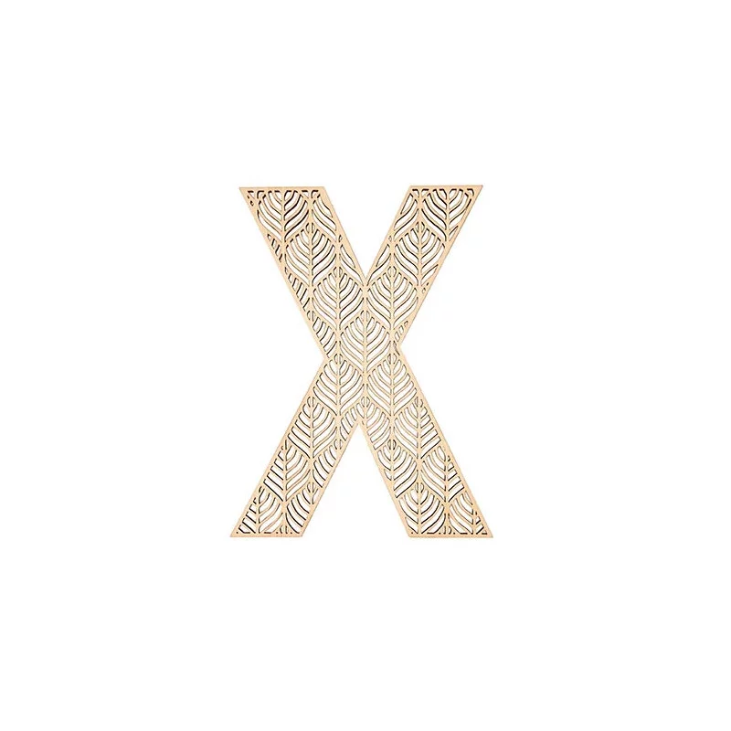 LETTRE X EN BOIS GEANTE AJOUREE