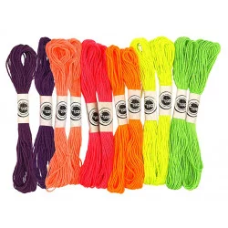 ECHEVEAUX DE COTON 8 M COULEURS FLUOS