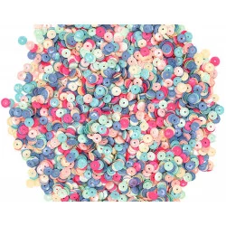 SEQUINS MULTICOLORES PASTEL RONDS 0,6 CM