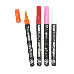 MARQUEURS X4 COULEURS CHAUDES EXTRA FIN