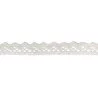 RUBAN DENTELLE COTON ADHESIF BLANC 1,5CM