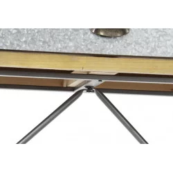 CONSOLE BRUCE EN SAPIN ET MÉTAL AVEC 3 TIROIRS 120X48,5X78cm