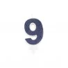 BOUGIE CHIFFRE 9 PAILLETTES MARINE