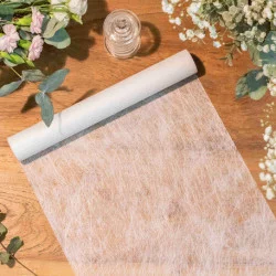 CHEMIN DE TABLE 30CMX5M BLANC