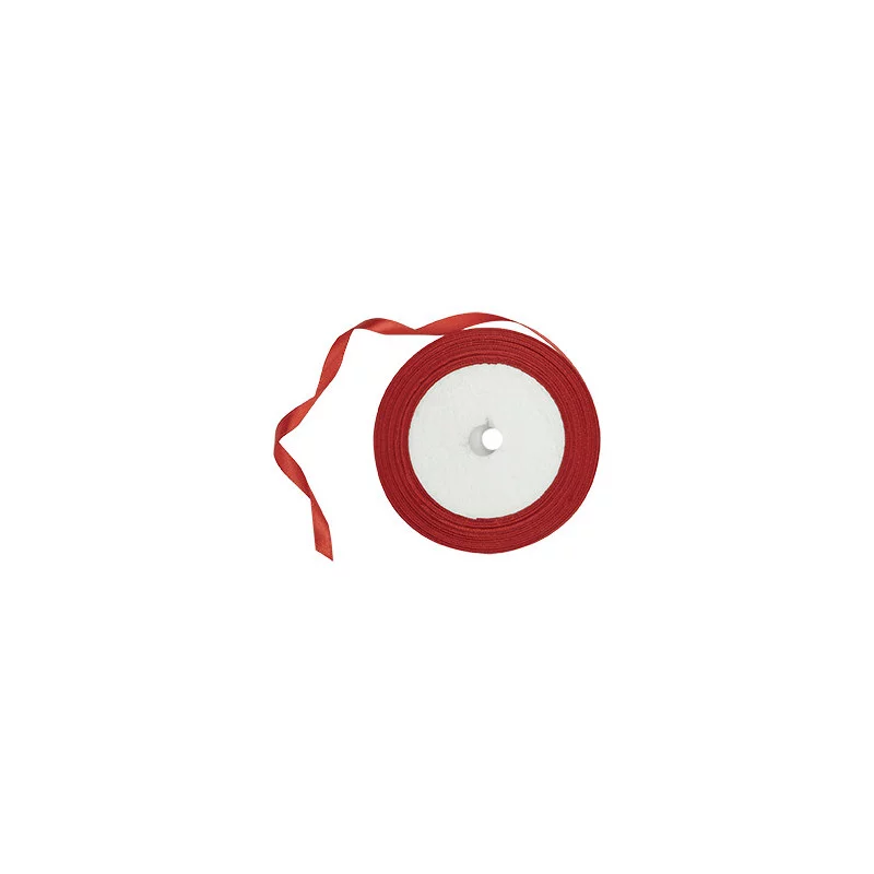 RUBAN SATIN 6 MM X 20M ROUGE