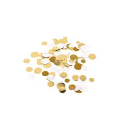 CONFETTIS IVOIRE, PAILLETTES OR,