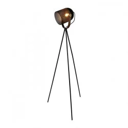 LAMPADAIRE SPOT AVEC TRÉPIED EN MÉTAL NOIR 56x52x138cm