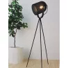 LAMPADAIRE SPOT AVEC TRÉPIED EN MÉTAL NOIR 56x52x138cm