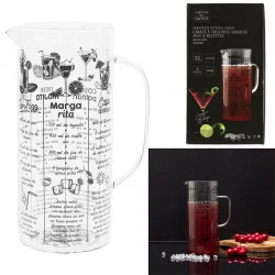 PICHET AVEC RECETTE COCKTAIL 2L EN VERRE