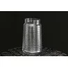 VASE TRANSPARENT NERVURE 20CM VERRE