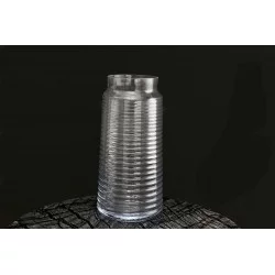VASE TRANSPARENT NERVURE 25CM VERRE
