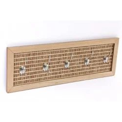 PATERE CANNAGE BOIS 5 CROCHETS 60X20CM
