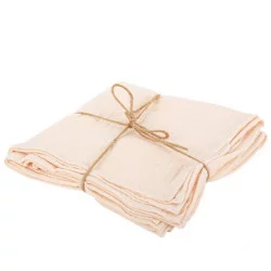 4 SERVIETTES GAZE DE COTON BLUSH 40X40