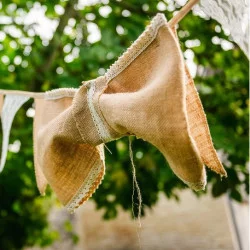 RUBAN JUTE ET DENTELLE 10CMX5M