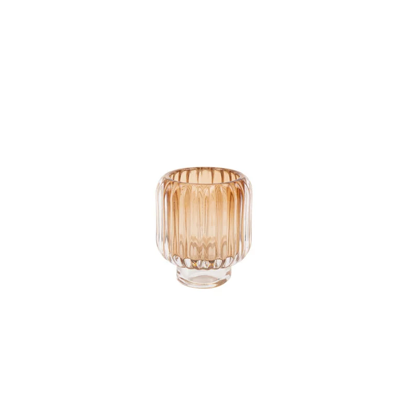 PHOTOPHORE DILI VERRE MOKA RAINURE -