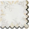 16 SERVIETTES FLEURS DES CHAMPS BLANCHE