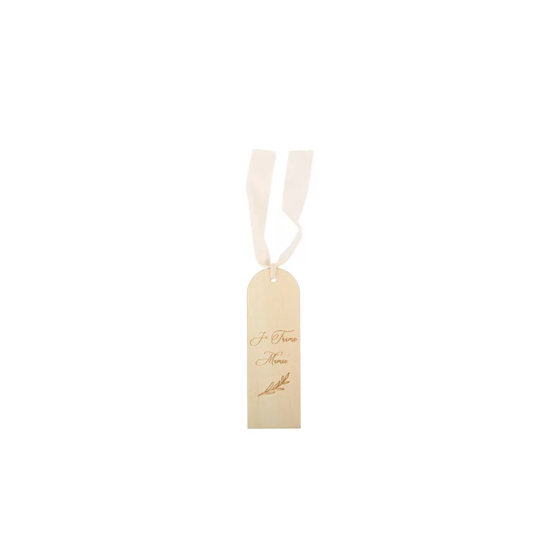 MARQUE-PAGE JE T'AIME MAMIE EN BOIS 15X