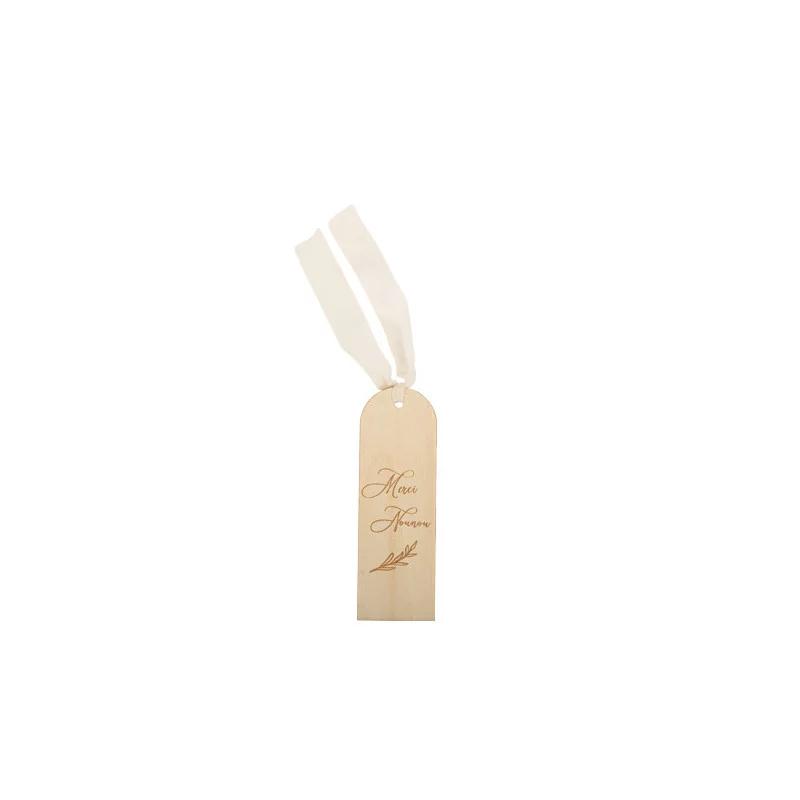 MARQUE-PAGE MERCI NOUNOU EN BOIS 15 X5C