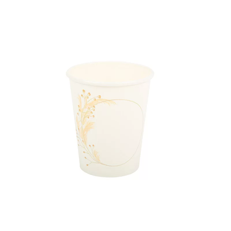 8 GOBELETS FLEURS DES CHAMPS BLANCS