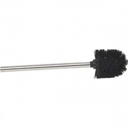 BROSSE WC NOIR MANCHE ACIER INOXYDABLE