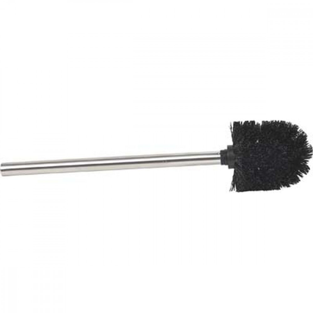 BROSSE WC NOIR MANCHE ACIER INOXYDABLE