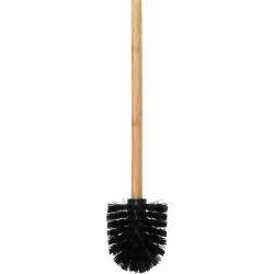 BROSSE WC NOIR MANCHE BAMBOU