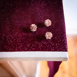CHEMIN DE TABLE PAILLETTES MARSALA