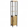 COLONNE CEBU NOIR ET BAMBOU 1 PORTE + 3