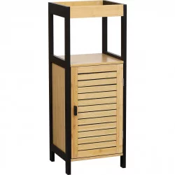 MEUBLE BAS CEBU NOIR ET BAMBOU