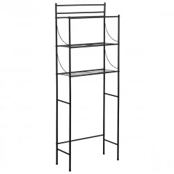 MEUBLE METAL NOIR 3 TABLETTES POUR TOILE