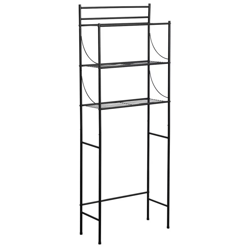 MEUBLE METAL NOIR 3 TABLETTES POUR TOILE