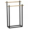 PORTE SERVIETTES NOIR ET BAMBOU METAL RE
