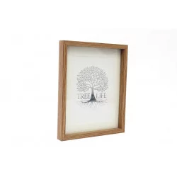 Cadre en bois arbre de vie 20x25cm