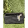 JARDINIERE STRIPE NOIR PM 50X23X23CM