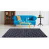 TAPIS YASMINE BLEU NUIT LUREX OR 150x200