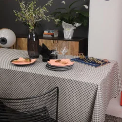 NAPPE SISAL ROSE 250X150CM COTON ENDUIT
