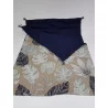 EDREDON LEAVES NAVY 75X200 COTON ET LIN