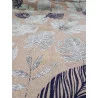 EDREDON LEAVES NAVY 75X200 COTON ET LIN