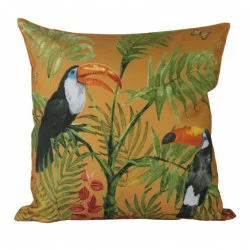 COUSSIN TOUCAN TOURNESOL 45X45CM TISSUS