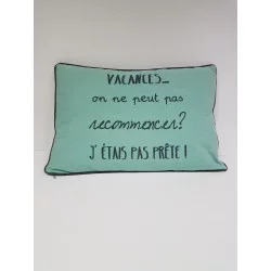 COUSSIN VACANCES ETHER 40X60CM COTON 240