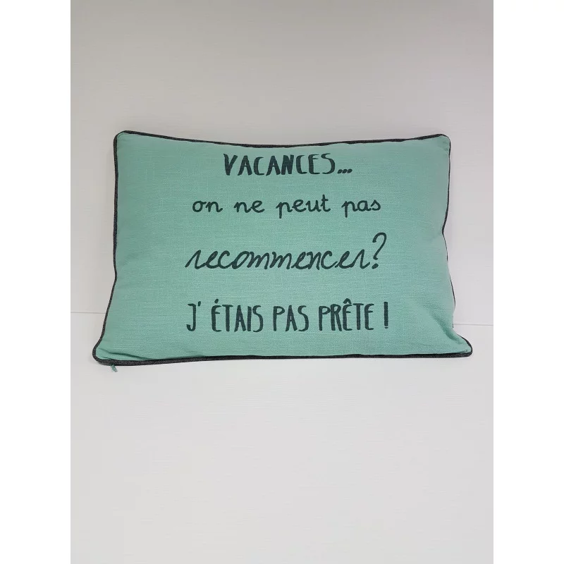 COUSSIN VACANCES ETHER 40X60CM COTON 240