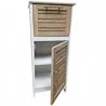 ÉLEMENT BAS STOCKHOLM COULEUR BOIS ET BLANC STRUCTURE MDF 1 PORTE ET 1 ETAGERE, 1 TIROIR H83CM 36.5X30CM