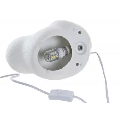 LAMPE LED PETIT CHAT PORCELAINE 23X16X13cm