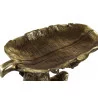 SINGE DORE AVEC FEUILLE 38X18X24 RESINE SINGE DORE AVEC FEUILLE 38X18X24 RESINE
