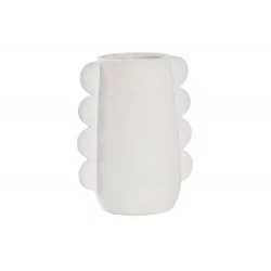 VASE BLANC NAIF CERAMIQUE 15X10,5X19