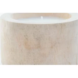 BOUGIE BOIS 13X13X8,5 200 GR. NATUREL