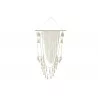 DÉCORATION SUSPENSION PERLES ET MACRAMÉ ÉCRU 102x150cm