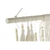 DÉCORATION SUSPENSION PERLES ET MACRAMÉ ÉCRU 102x150cm